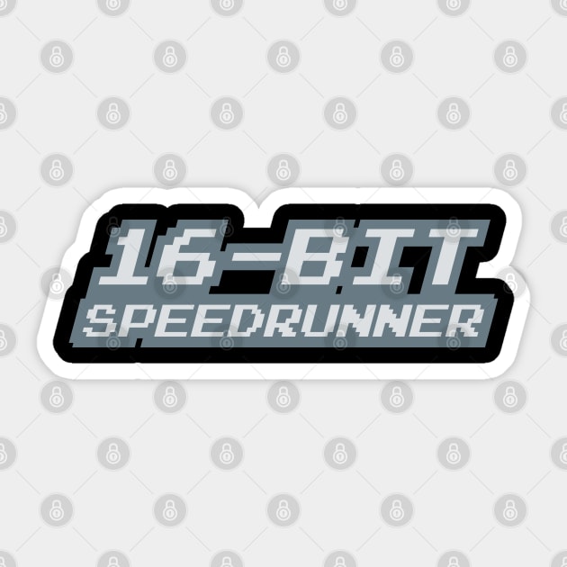 16-Bit Speedrunner Sticker by PCB1981